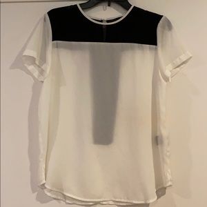 Sheer short sleeve top